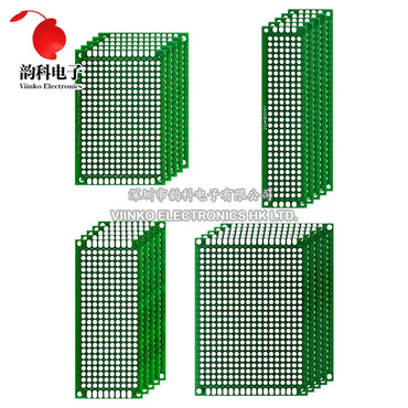 20pcs Double Side PCB Kit 2X8 3X7 4X6 5X7 5Pcs Each Mixed Prototype Board Circuit Protoboard Universal Stripboard Printed