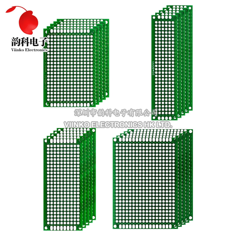 20pcs Double Side PCB Kit 2X8 3X7 4X6 5X7 5Pcs Each Mixed Prototype Board Circuit Protoboard Universal Stripboard Printed