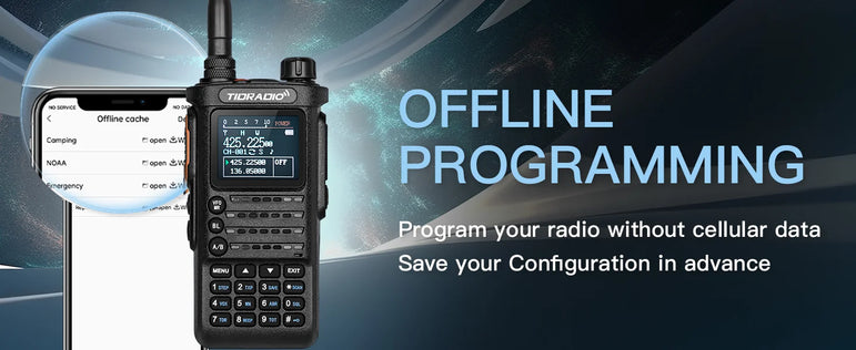 TIDRADIO 10W Walkie Talkie long range Portable Radio connection cell Phone Outdoor Programming Two Way Commutator TD-H8 VHF UHF