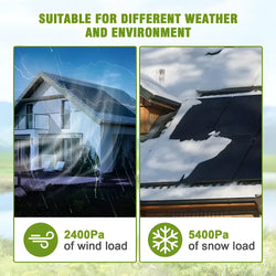 WERCHTAY 100W 12V 12BB Monocrystalline Solar Panel IP67 Waterwoof High-Efficiency & Easy to Install for RV Boat Roof Charging