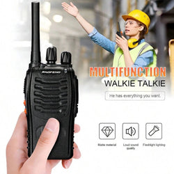 2pcs Baofeng BF-88E portable wireless Handheld walkie16CH UHF 446.00625-446.19375MHz 12.5KHz Channel Separation with USB Charger