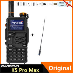 Baofeng K5 Pro Max Walkie Talkie 12W High Capacity UHF VHF AM FM Two Way Radio UVK5 Full Band LCD Noise Reduction DTMF Ham Radio