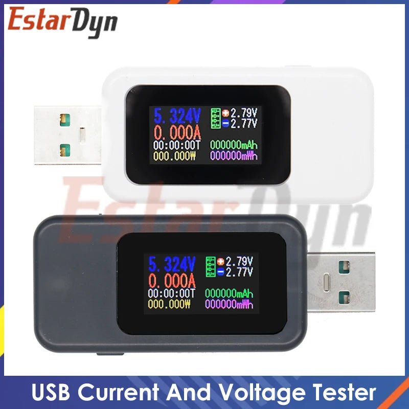 10 in 1 USB Tester DC Digital Voltmeter Amperimetro Current Voltage Meter Amp Volt Ammeter Detector Power Bank Charger Indicator