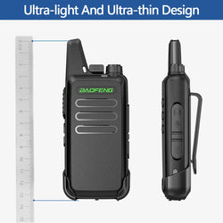 2PCS Mini Walkie Talkie Baofeng BF-T20 PortableTwo Way Radio Charging USB VOX For BF-C9 BF-888S KD-C1 for Station Hotel Hunting