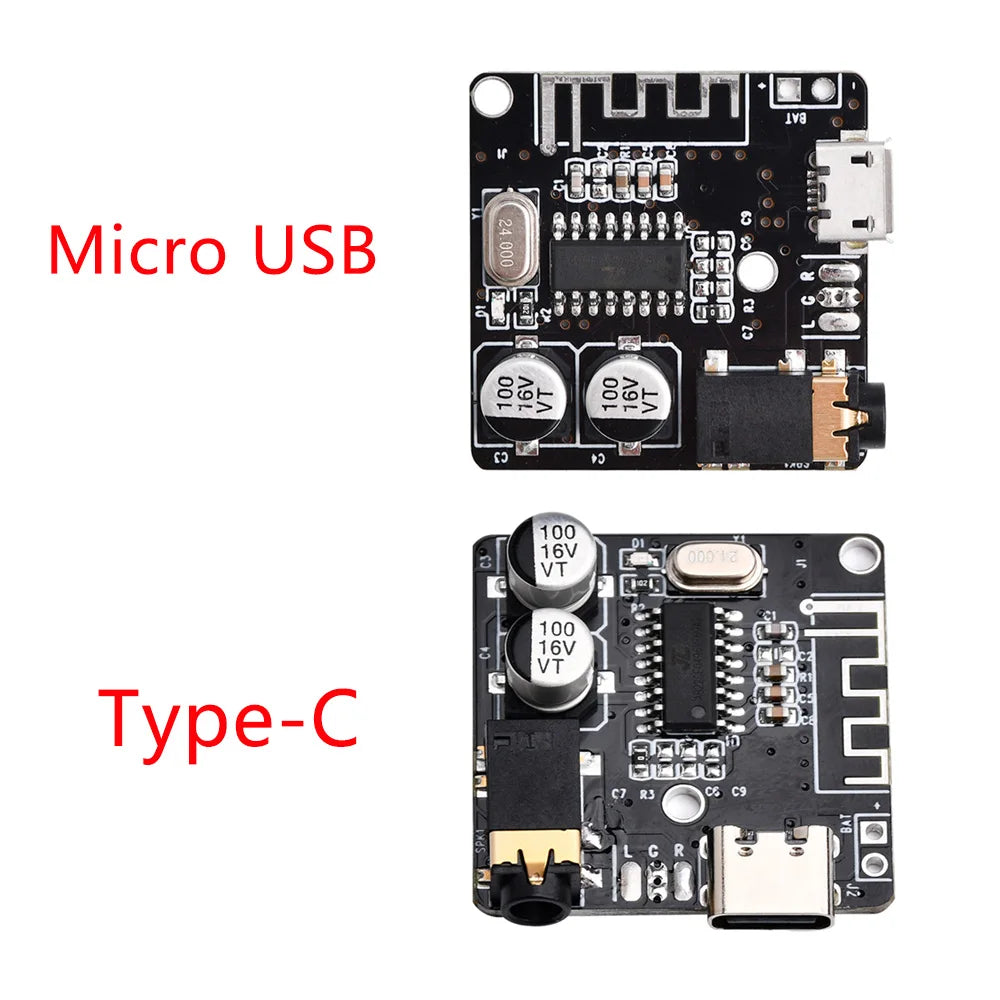VHM-314 Wireless Stereo Music Module Audio Aux Bluetooth-Compatible 4.1/5.0 MP3 Decoding Player Board Type-C Micro USB 5V Power