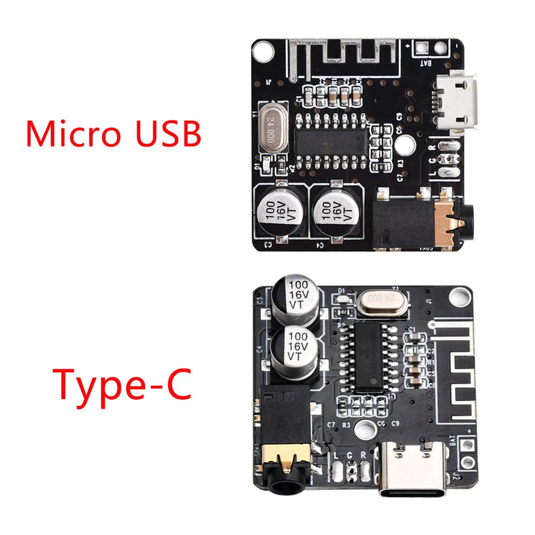 VHM-314 Wireless Stereo Music Module Audio Aux Bluetooth-Compatible 4.1/5.0 MP3 Decoding Player Board Type-C Micro USB 5V Power