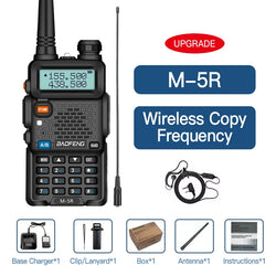 Baofeng M-5R 10W Walkie Talkie 3800mAh Battery Multi Band Wireless Copy Frequency Long Range Commutator Ham UV-5Rx K5 Two Way Ra