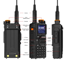 Baofeng 12W UV K5 Plus V2 Walkie Talkie Air Band AM Two Way Comumicador Station Amateur Ham Wireless Receiver Portable Radios