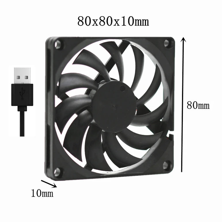 Silent USB fan 40mm 50mm 60mm 70mm 80mm 90mm 120mm cooling fans cooler With USB Cable Ventilator Fan for DIY PC Router chassis