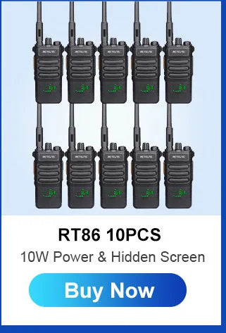 RETEVIS 2 pcs Mini Walkie Talkie PMR 446 Portable Two-way Radio ht PTT Walkie-talkies RT622 Portable Radio for Hunting Cafe RT22