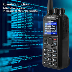 AnyTone AT-D878UVII Plus Dual Band Bluetooth PTT Digital/Analog APRS RX & TX AES256 Ecryption USB-C Charge Walkie Talkie