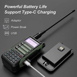 Baofeng UV16Pro V2 50KM CB Ham Radio Station Two Way Amateur VHF Powerful 10Watts UV16 Walkie Talkie Hunting Radios