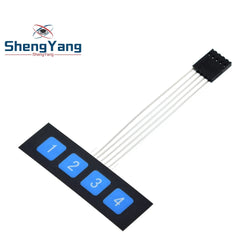 TZT New 4 12 16 20 Key 4*4 Membrane Switch Keypad 1x4 3x4 4x4 4*5 Matrix Array Matrix keyboard for arduino smart car