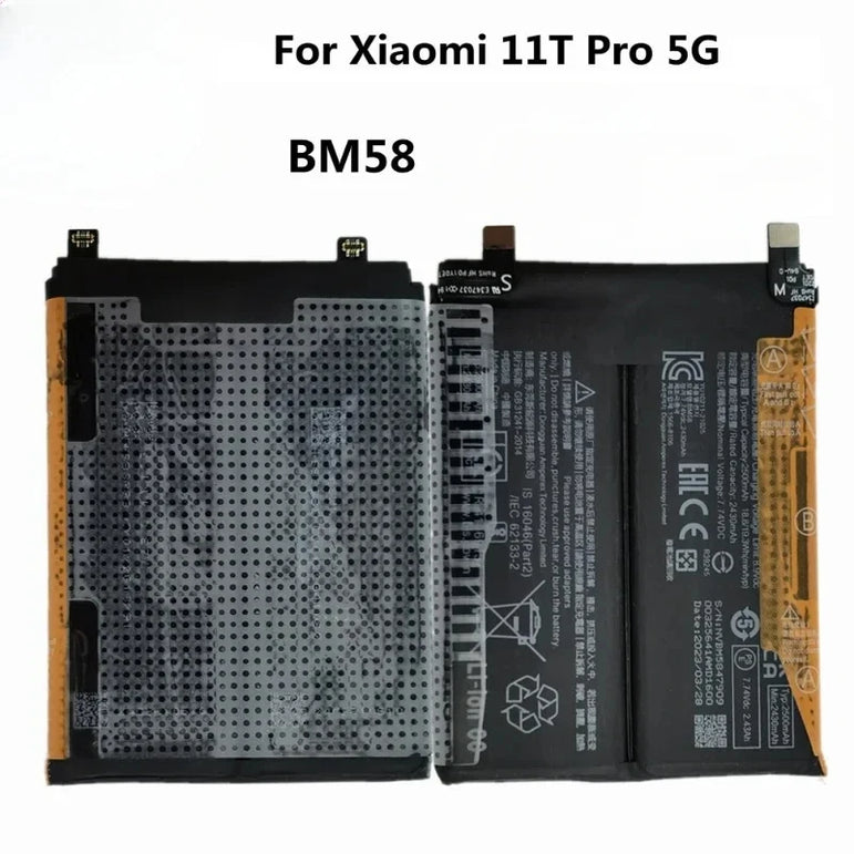 Battery For Xiaomi 11T Pro 5G 11TPro BM58 Phone Battery 5000mAh Replacement Batteries In Stock Mobile Phone Batteries