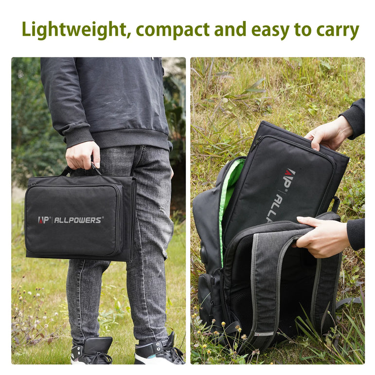 ALLPOWERS Solar Panel 60W Foldable Solar Charger with 18V DC+USB-C 60W+USB-A*2 for Powerstation ,Camping, Laptop, Phone, Riding