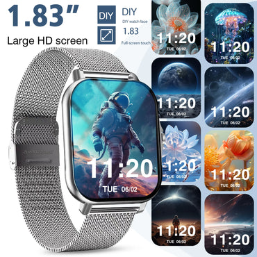 Sports smart watch, fitness activity detector, Bluetooth calling, message reminder view, unisex, suitable for Android and iPhone