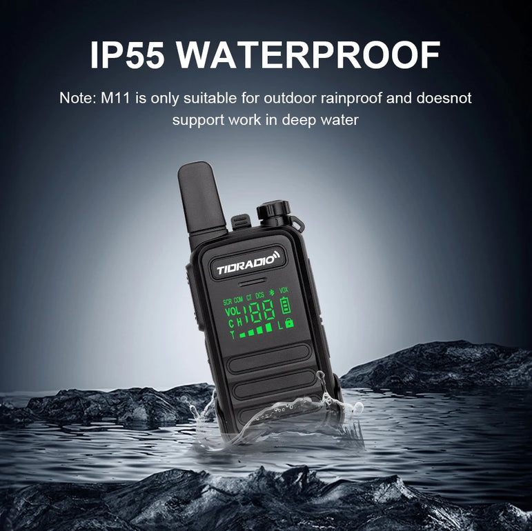 TIDRADIO 2PCS M11 Mini Walkie Talkie Profesional PMR /FRS Long Range Communication Radio Two Way Radio Transceiver Colorful