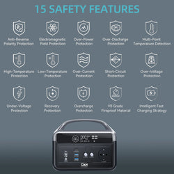 DaranEner NEOZ Portable Power Station 300W 179.2Wh LiFePO4 Battery AC DC Outdoor Pure Sine Wave Emergency Backup Power Supply