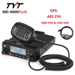 TYT MD-9600 PLUS GPS AES 256 Dual Band DMR Mobile Radio 50/45/25W Car Truck Transceiver 136-174MHz 400-480Mhz Amateur Radio