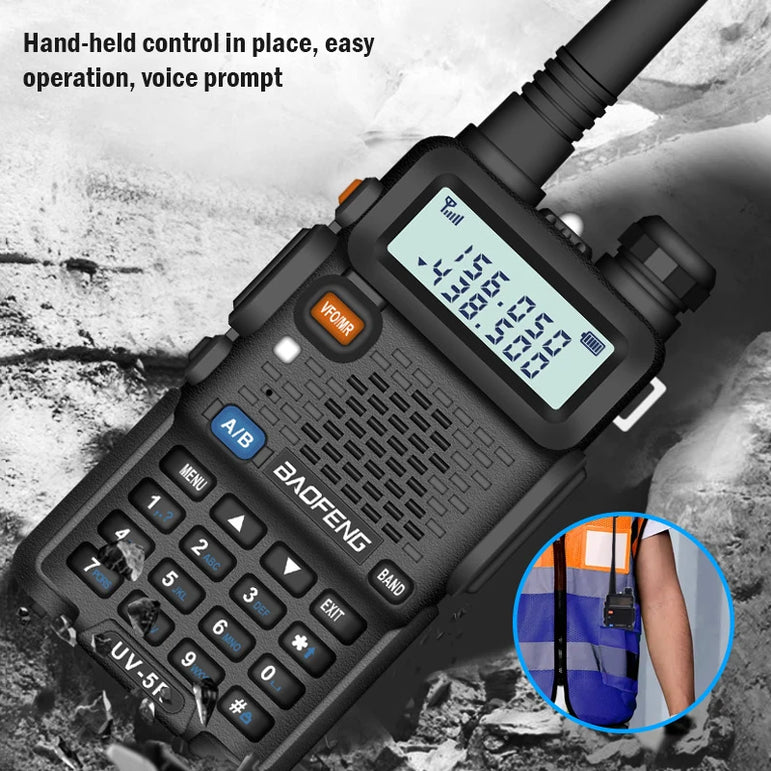 1/2PCS Baofeng UV 5R walkie talkie remote communication dual band VHF UHF FM transceiver bidirectional USB fast charging