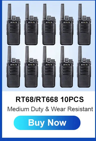 RETEVIS 2 pcs Mini Walkie Talkie PMR 446 Portable Two-way Radio ht PTT Walkie-talkies RT622 Portable Radio for Hunting Cafe RT22