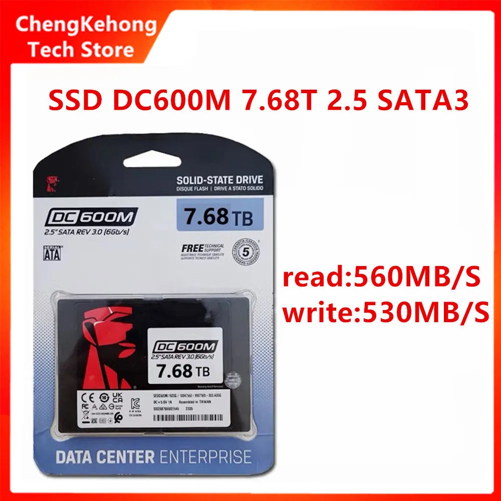 New For Kingston DC600M DC500R 1.92T 3.84T 7.68T 2.5-inch SATA3 Enterprise SSD Server Solid State Drive Original