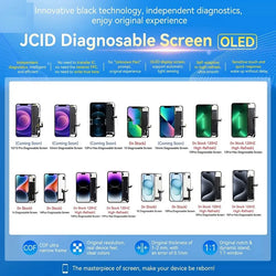 JCID OLED Screen Diagnosable Assembly NEW Soft Hard FHD Touch Display Pantalla For iphone 12 13 15 16 Without IC Removal No Pop