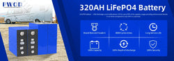 Lifepo4 Battery 320AH 3.2V Brand New 8000 Cycles Rechargeable Batteries DIY 12V 24V 48V RV EV Boat Golf Cart Yacht Van Cell Pack
