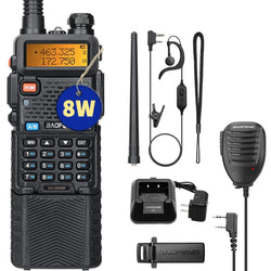 BAOFENG UV-5R 8W/5W 3800mAh High Power Ham Radio VHF&UHF Portable Two Way Radio Long Range Rechargeable Handheld Radio CB Radio