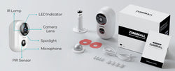ZUMIMALL APP F5 Security Cameras Wireless Outdoor with Magnetic Mount, Battery Powered, 2.4G WiFi ,3MP Color Night Vision