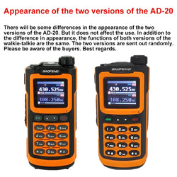 Baofeng AD-20 Walkie Talkie Full Band Analog/Digital Wireless Copy Frequency 1024CH Text Message Digital Encryption Record Radio