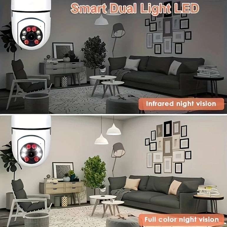 4PC Boykeep Light Bulb Security Cameras, Wireless 5G WiFi ,Ease Life APP,360 Degree E27 1080P Cam,Night Vision,Motion Detection