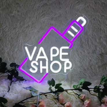 VAPE Shop LED Neon Sign Fit For USB charge Vape Shop Bar Bussiness Neon Light Sign Personalized Birthday Gift for Teen Neon Lamp