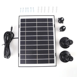 30W Solar Panel for Security Camera Micro USB/USB-C/DC5521 360°Adjustable Mount IP65 Waterproof for EufyCam/Wyze Cam