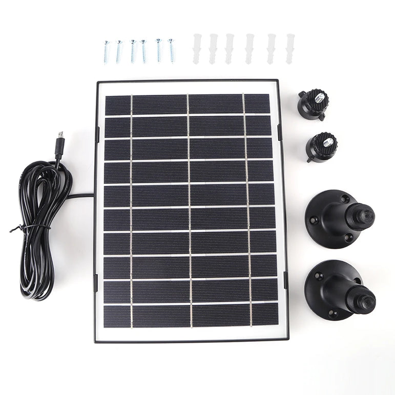 30W Solar Panel for Security Camera Micro USB/USB-C/DC5521 360°Adjustable Mount IP65 Waterproof for EufyCam/Wyze Cam