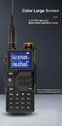 Baofeng 12W UV K5 Plus V2 Walkie Talkie Air Band AM Two Way Comumicador Station Amateur Ham Wireless Receiver Portable Radios