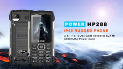 EAOR 2G Rugged Flashlight 4000mAh Big Battery Power Bank IP68 Waterproof 2.8 IPS large screen 0.3M cam MTK feature mobile Phone