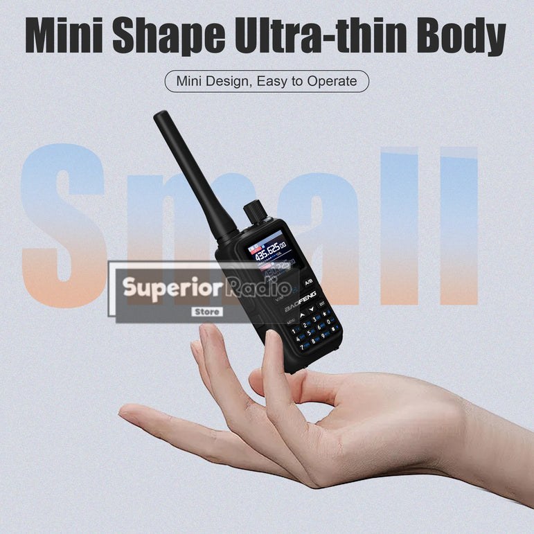 1/2PCS Baofeng UV-5R Mini Walkie Talkie Bluetooth Programming Type-C Dual PTT Lightweight 999 Channels Flashlight Frequency Copy