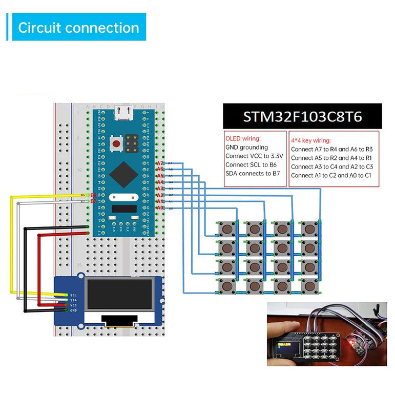 0.96 inch/1.3 inch  LCD Screen Board OLED Display Module IIC White SH1106 SSD1306 SSD1315 with 4x4 Key Matrix Keypadfor Arduino