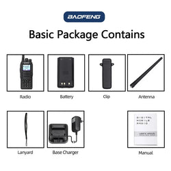 Baofeng Dm 1701 Digital Walkie Talkie Long Range dual Mode dmr Analog Open Gd77 Time slot Tier 1 +2 Radio 1801UV