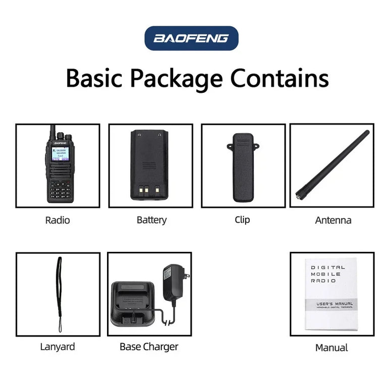 Baofeng Dm 1701 Digital Walkie Talkie Long Range dual Mode dmr Analog Open Gd77 Time slot Tier 1 +2 Radio 1801UV