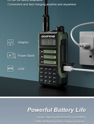 2025 Baofeng UV-16 Max IP68 Waterproof Walkie Talkie Dual Band High Power CB Radio Vhf Uhf CB Ham Radio Long Range Two Way Radio