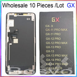 10 Pieces / Lot For iPhone X XS XR 11 12 13 14 15 16 PRO MAX PLUS Mini Screen Display LCD With Touch OLED GX