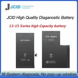 JCID Diagnostic Battery High Capacity For Iphone 12 13 14 100% Heath Visible New 0-cycle No Pop Up Used Genuine Parts On IOS 18