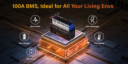 Humsienk 12V 20Ah 100Ah 200Ah 314Ah LiFePO4 Battery Rechargeable Cells 15000 Cycle BMS For RV/ Vans/ Camping/ Home Storage/Solar