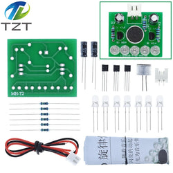 TZT 3V-5.5V Voice Activated Control Lamp LED Melody Light Module DIY Electronic Funny Kit Production Suite Learning Board