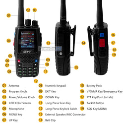 Air Band Transmit KT-A16 Walkie Talkie TX:108.000-136.999MHz RX:108.0000-136.999MHz 6W 200Ch W/10 NOAA Weather Forecast Channels