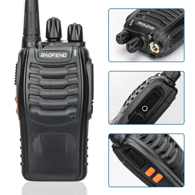 1/2 PCS Baofeng BF 888S Walkie Talkie UHF 400 470MHz 888s Long Range Two Way Ham Radios Transceiver for Hunting Hotel