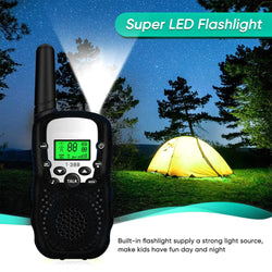 1 Pair Rt-388 Kids Walkie Talkies 0.5W Portable Child Electronic Radio Voice Interphone Outdoor LCD Display Toys Christmas Gifts