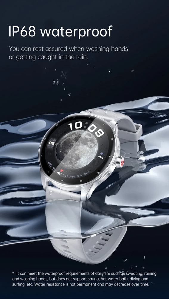 KUMI GW5 Pro Smartwatch 1.43" AMOLED IP68 Waterproof Bluetooth 5.2 Fitness Tracker Heart Rate Blood Oxygen Monitor
